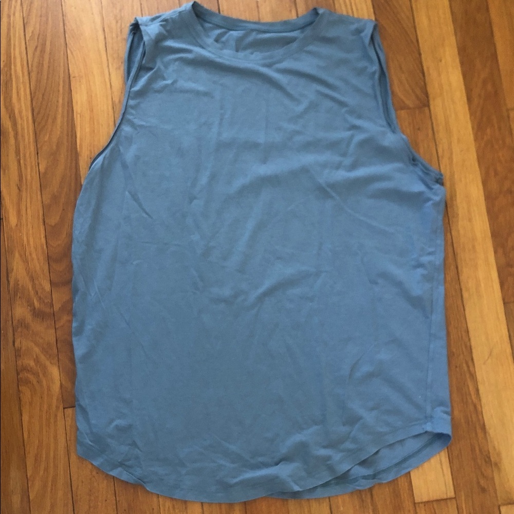 Lululemon cotton Slate Blue Sleeveless men’s L/XL muscle  Top excellent